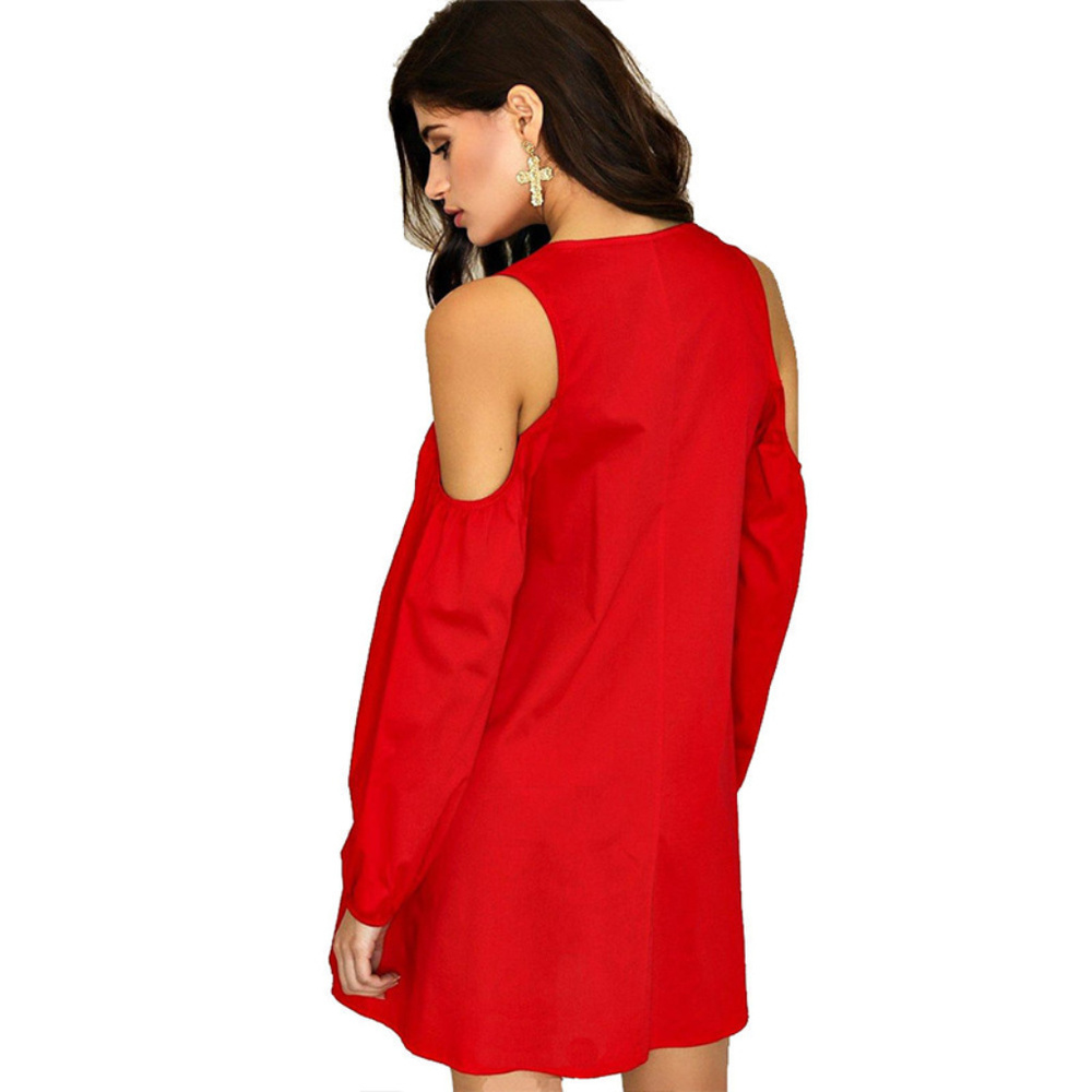 NWT Semi-Sheer Cold Shoulder Dress - Picture 4 of 4